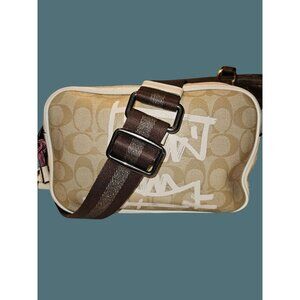 Coach x Guang Yu Vale Jes Signature Canvas Bag Crossbody Rexy Graffiti Art